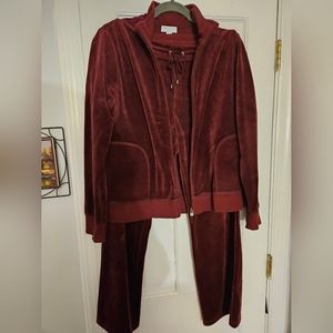 Charter Club Women's 2-pc Valour Pant Set, Jacket zip front, P/S and pants P/S